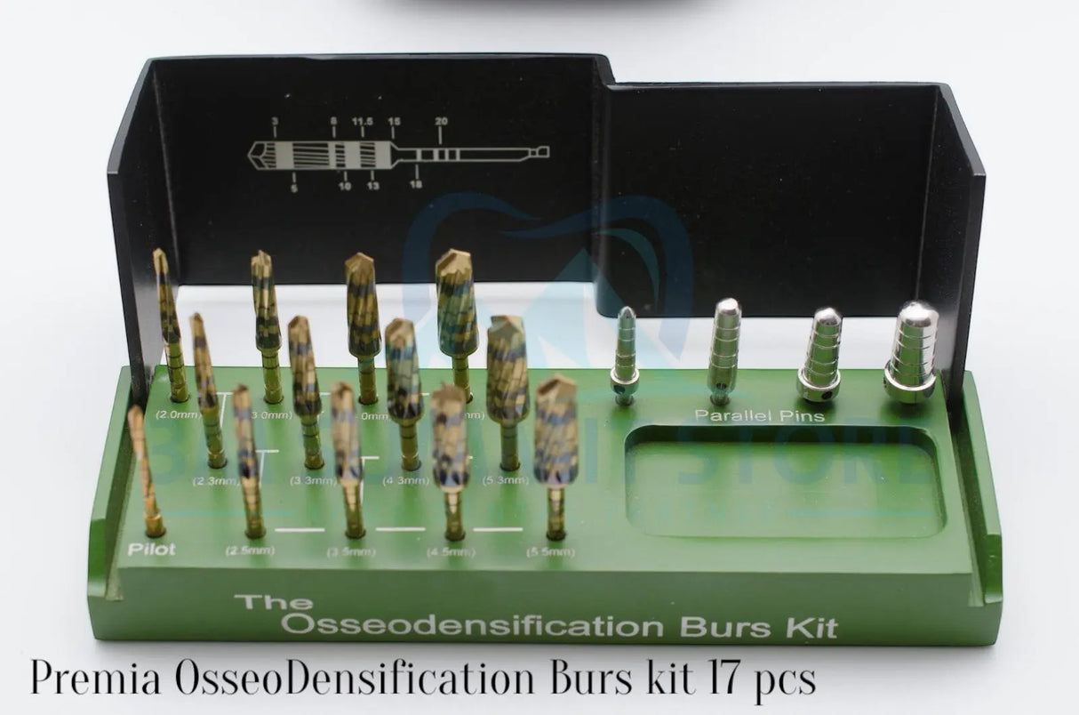 Premia Osseo Densification Burs kit 17 pcs