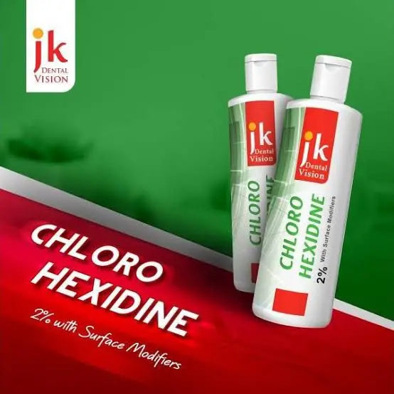 JK Chlorhexidine 2% antiplaque mouth rinse bottle