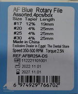 Fanta AF Blue Rotary Files assorted 4 files
