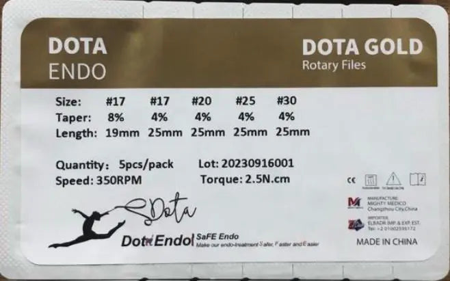 DOTA Gold Assorted Endo Rotary files Kit 5 pcs