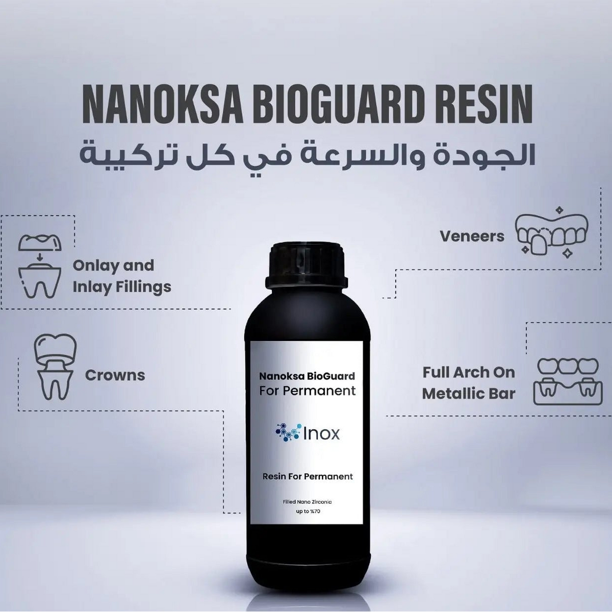 Inox Resin Nanoksa Bioguard for Permanent 250 GM/Bottle