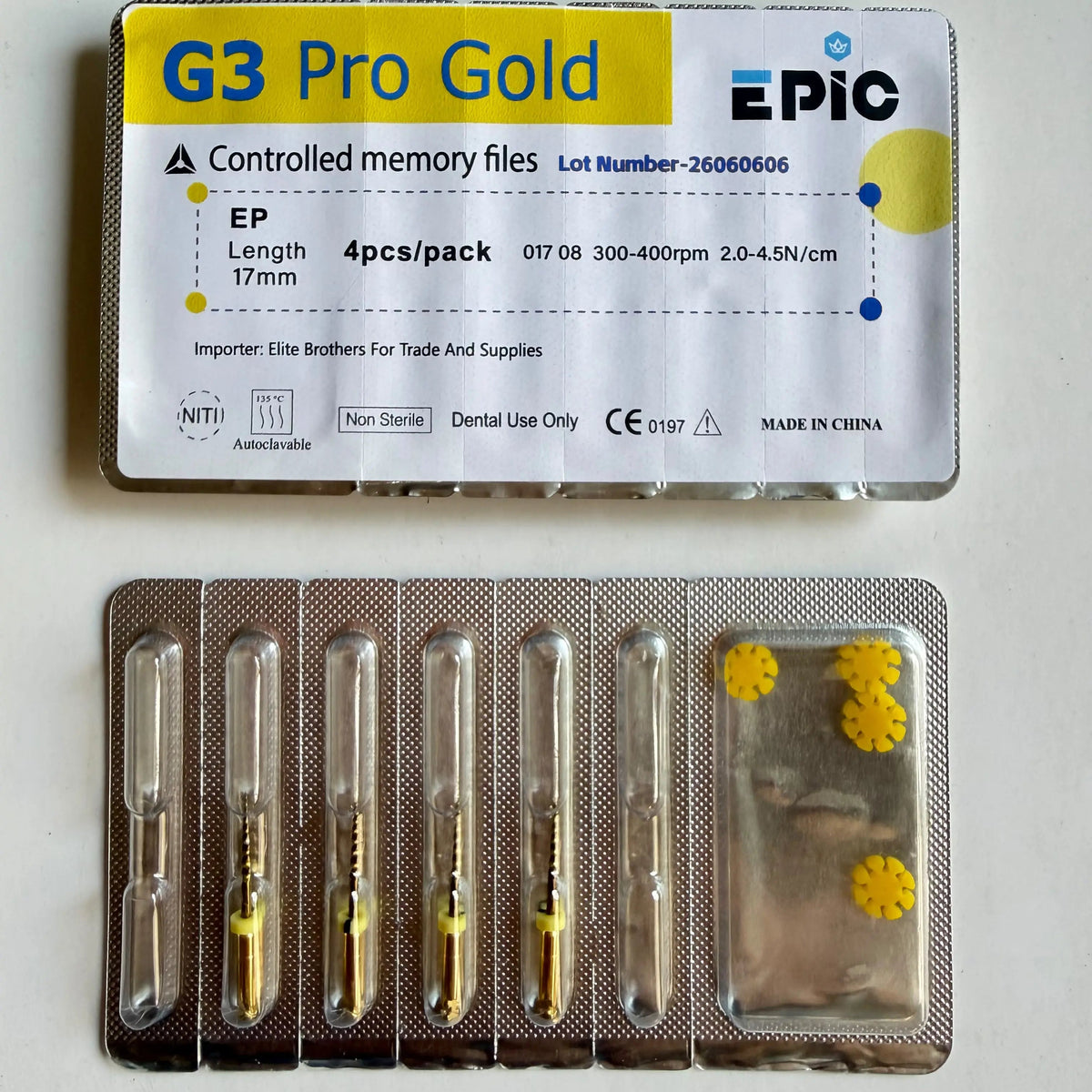 Epic G3 Pro Gold Orfice Opener Files 4 pcs 17/8