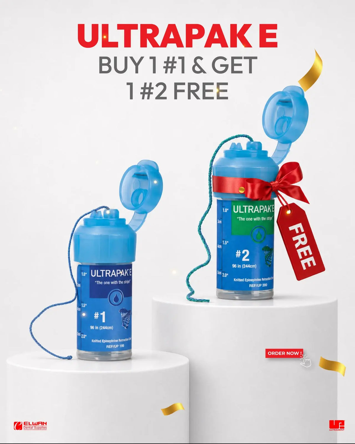 Ultrapak Offer 2 (Buy 1 Ultra Pak E Retraction Cord #1 -Get 1 #2 free)