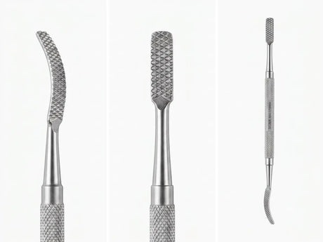 Pakistan stainless steel dental bone file, alternate view