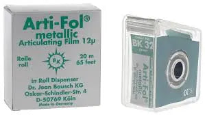 Bausch Arti-fol metallic Occlusal film 12 micron Roll With plastic dispenser